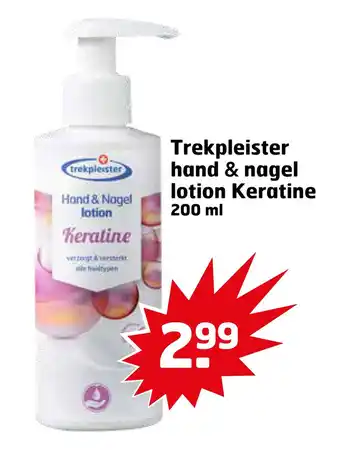 Trekpleister Trekpleister hand & nagel lotion Keratine aanbieding