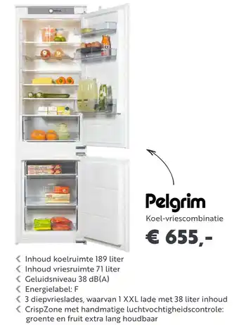 Superkeukens Pelgrim Koel-vriescombinatie aanbieding