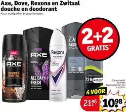Kruidvat Axe, Dove, Rexona en Zwitsal douche en deodorant aanbieding