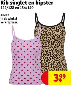 Kruidvat Rib singlet en hipster aanbieding