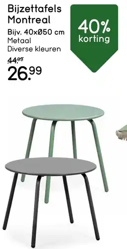 Leen Bakker Bijzettafels Montreal aanbieding