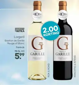 Mitra Lorgeril Bastion de Garille Rouge of Blanc aanbieding