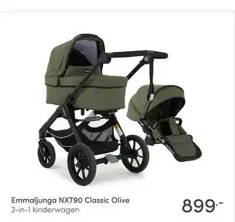 Baby & Tiener Emmaljunga NXT90 Classic Olive 2-In-1 Kinderwagen aanbieding