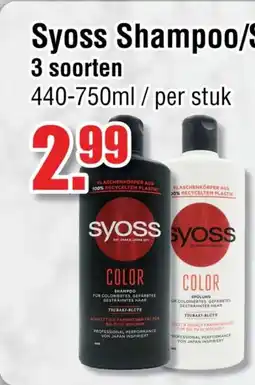 Ter Huurne Holland Markt Syoss Shampoo/Spoeling aanbieding
