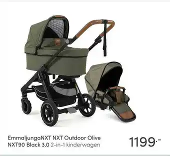 Baby & Tiener EmmaljungaNXT NXT Outdoor Olive NXT90 Black 3.0 2-In-1 Kinderwagen aanbieding