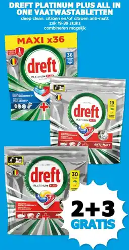 Boon`s Markt DREFT PLATINUM PLUS ALL IN ONE VAATWASTABLETTEN aanbieding