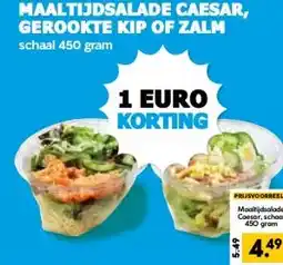 Boon`s Markt MAALTIJDSALADE CAESAR, GEROOKTE KIP OF ZALM aanbieding