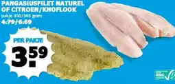 Boon`s Markt PANGASIUSFILET NATUREL OF CITROEN/KNOFLOOK aanbieding