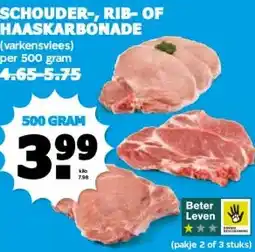 Boon`s Markt SCHOUDER-, RIB- OF HAASKARBONADE aanbieding