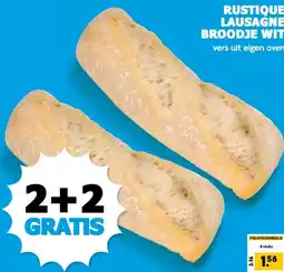 Boon`s Markt RUSTIQUE LAUSAGNE BROODJE WIT aanbieding