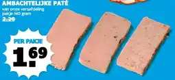Boon`s Markt AMBACHTELIJKE PATÉ aanbieding