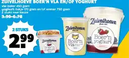 Boon`s Markt ZUIVELHOEVE BOER'N VLA EN/OF YOGHURT aanbieding