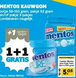 Boon`s Markt MENTOS KAUWGOM aanbieding