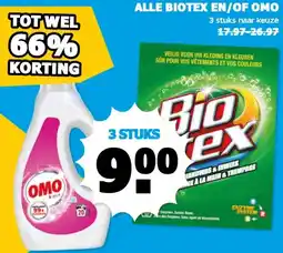 Boon`s Markt ALLE BIOTEX EN/OF OMO aanbieding