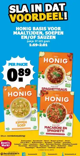 Boon`s Markt HONIG BASIS VOOR MAALTIJDEN, SOEPEN EN/OF SAUZEN aanbieding