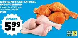 Boon`s Markt KIPDRUMSTICKS NATUREL EN/OF GEKRUID aanbieding