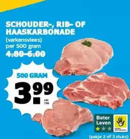 Boon`s Markt SCHOUDER-, RIB- OF HAASKARBONADE aanbieding
