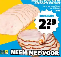 Boon`s Markt ROASTED PORC RIB OF GEROOKTE KIPFILET aanbieding
