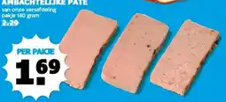 Boon`s Markt AMBACHTELIJKE PATÉ aanbieding