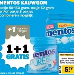 Boon`s Markt MENTOS KAUWGOM aanbieding