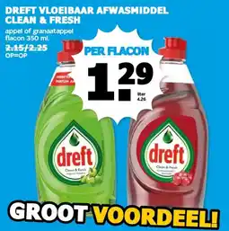 Boon`s Markt DREFT VLOEIBAAR AFWASMIDDEL CLEAN & FRESH aanbieding