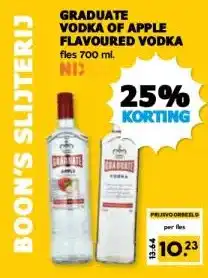 Boon`s Markt GRADUATE VODKA OF APPLE FLAVOURED VODKA aanbieding