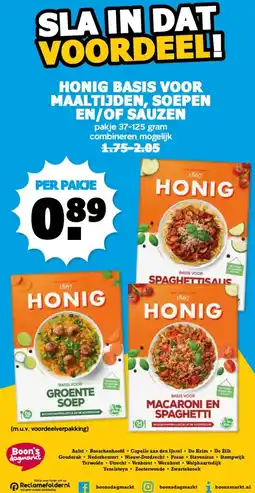 Boon`s Markt HONIG BASIS VOOR MAALTIJDEN, SOEPEN EN/OF SAUZEN aanbieding