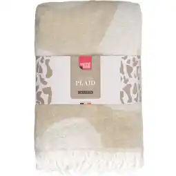 Albert Heijn Tutti Mistral Home Plaid organisch beige aanbieding