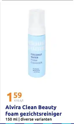 Action Alvira Clean Beauty foam gezichtsreiniger aanbieding
