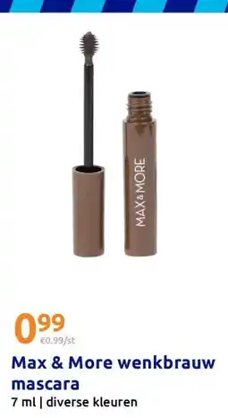Action Max & More wenkbrauw mascara aanbieding