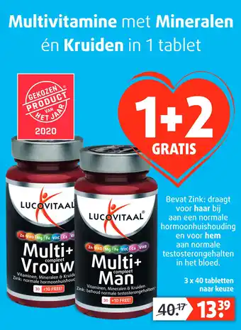 Lucovitaal Multi Man of Vrouw 30=10 aanbieding