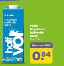 PLUS PLUS Houdbare halfvolle melk aanbieding