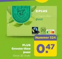 PLUS PLUS Groene thee puur aanbieding