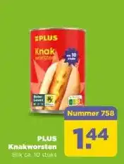 PLUS PLUS Knakworsten aanbieding