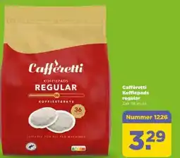 PLUS Caffèretti Koffiepads regular aanbieding