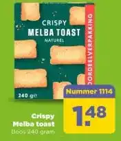 PLUS Crispy Melba toast aanbieding