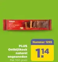 PLUS PLUS Ontbijtkoek naturel ongesneden aanbieding