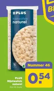 PLUS PLUS Rijstwafels naturel aanbieding