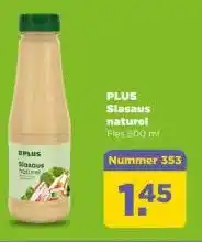 PLUS PLUS Slasaus naturel aanbieding