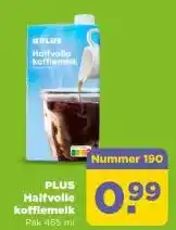 PLUS PLUS Halfvolle koffiemelk aanbieding