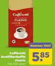 PLUS Caffèretti Snelfilterkoffie classic aanbieding