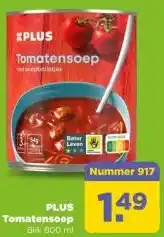 PLUS PLUS Tomatensoep aanbieding