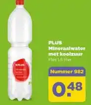 PLUS PLUS Mineraalwater met koolzuur aanbieding