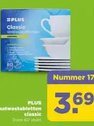 PLUS PLUS Vaatwastabletten classic aanbieding