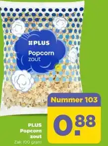 PLUS PLUS Popcorn zout aanbieding