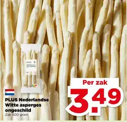 PLUS PLUS Nederlandse Witte asperges ongeschild aanbieding