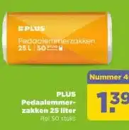PLUS PLUS Pedaalemmer- zakken 25 liter aanbieding