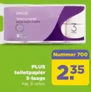 PLUS PLUS toiletpapier 3-laags aanbieding