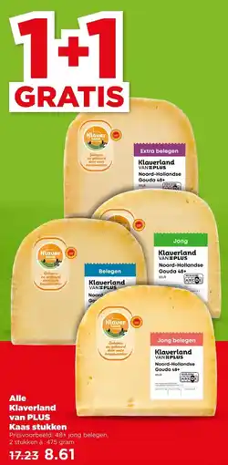 PLUS Alle Klaverland van PLUS Kaas stukken aanbieding