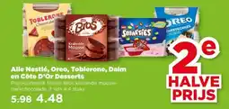 PLUS Alle Nestlé, Oreo, Toblerone, Daim en Côte D'Or Desserts aanbieding